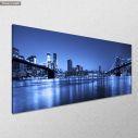 Canvas print Manhattan and Brooklyn bridges, panoramic, side