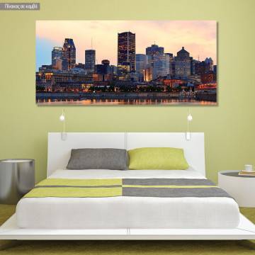 Canvas print Montreal in the morning, panoramic