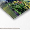 Canvas print Old bridge in misty park, panoramic, detail