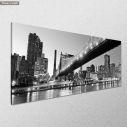 Canvas print New York city night, panoramic, side