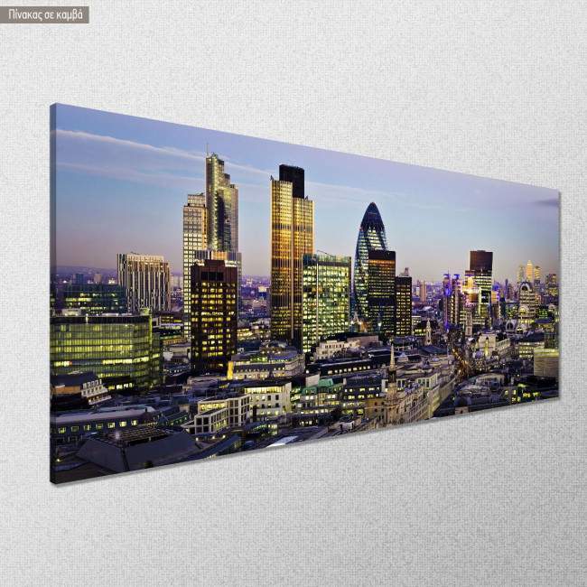 Canvas print City skyline, panoramic, side