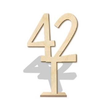 Wooden numbers for wedding party tables
