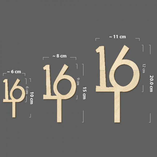 Wooden numbers for wedding party tables