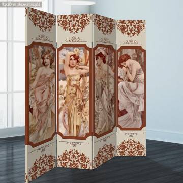 Room divider Times of day, Mucha 2