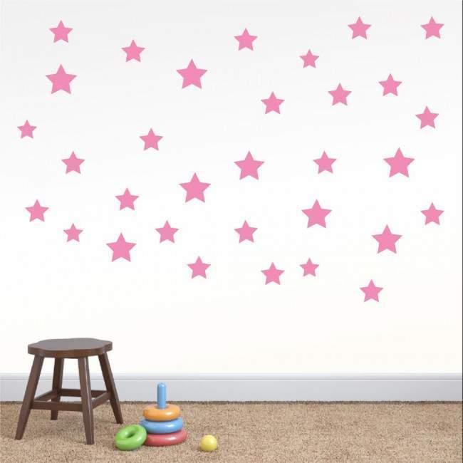 Kids wall stickers Stars at various sizes