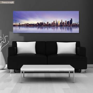 Canvas print Seattle skyline, panoramic