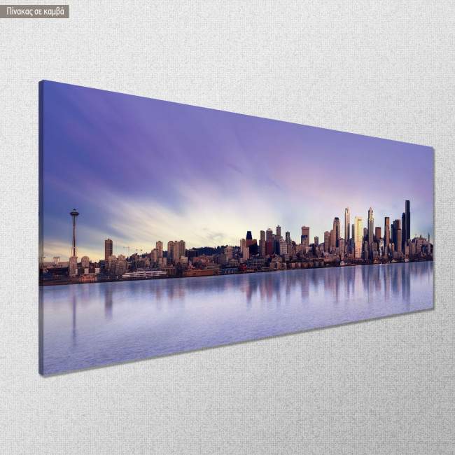 Πίνακας σε καμβά Seattle skyline, πανοραμικός, κοντινό