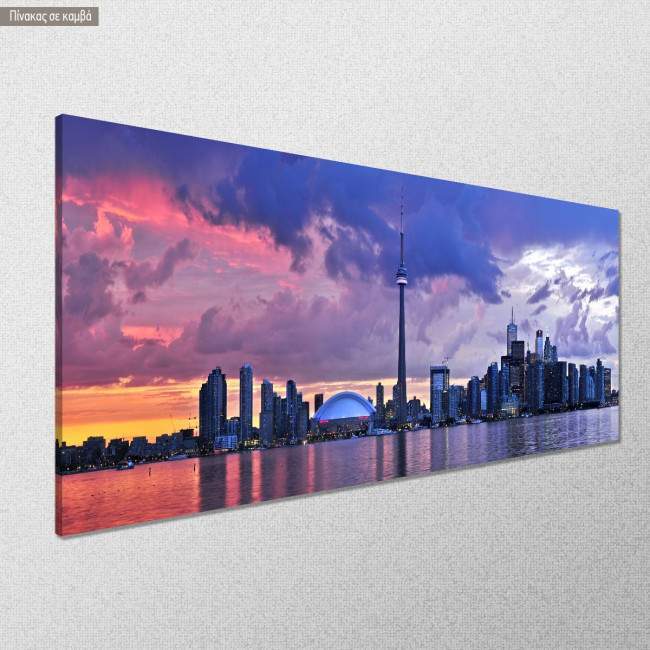 Canvas print Toronto skyline, panoramic, side