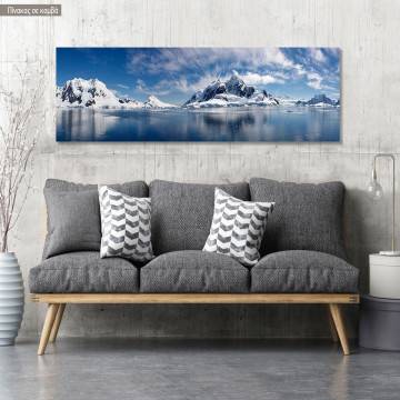 Canvas print Paradise bay, Antarctica, panoramic