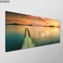 Canvas print Green sunset, panoramic, side