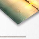 Canvas print Green sunset, panoramic, detail