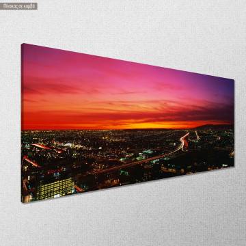 Canvas print Sunset over the valley panoramic Framed canvas View 1 2