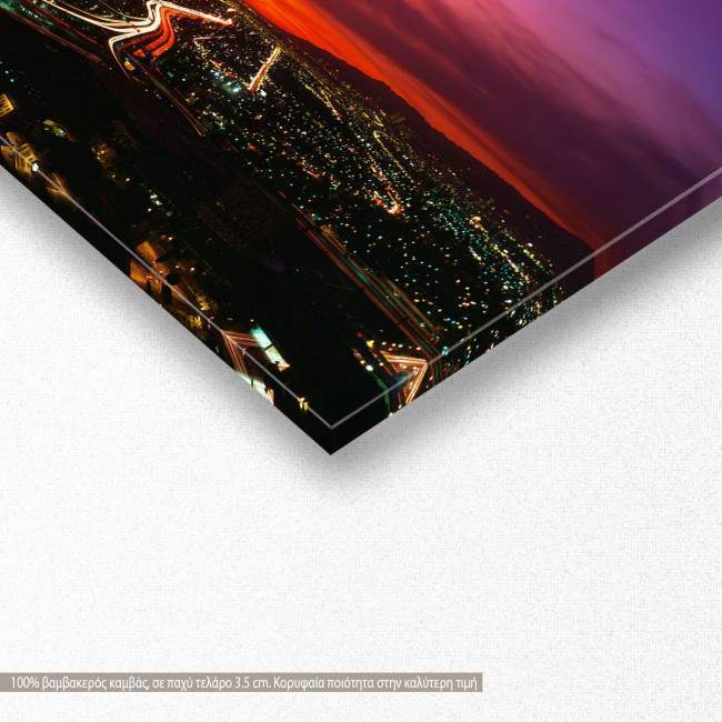 Canvas print Sunset over the valley, panoramic, detail