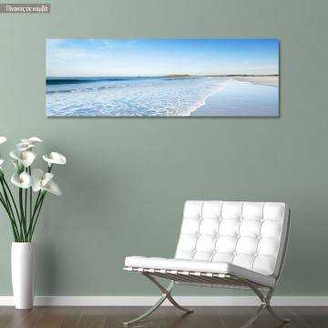 Canvas print Blue beach, panoramic