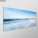 Canvas print Blue beach, panoramic, side