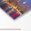 Canvas print Manhattan at night, panoramic, detail
