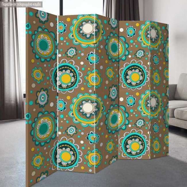 Room divider Flower circles
