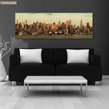 Πίνακας σε καμβά New York City skyscrapers, πανοραμικός