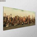 Canvas print New York City skyscrapers, panoramic, side