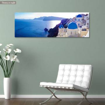 Canvas print Oia, Santorini I, panoramic