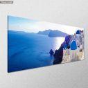 Canvas print Oia, Santorini I, panoramic, side