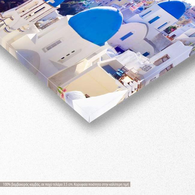 Canvas print Oia, Santorini I, panoramic, detail