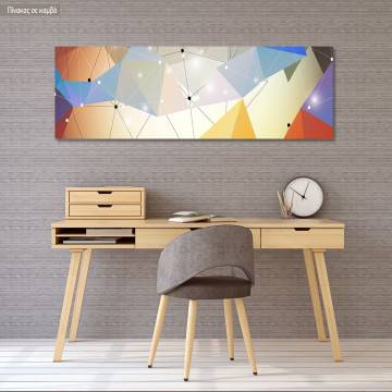 Πίνακας σε καμβά Polygonal shapes I, πανοραμικός