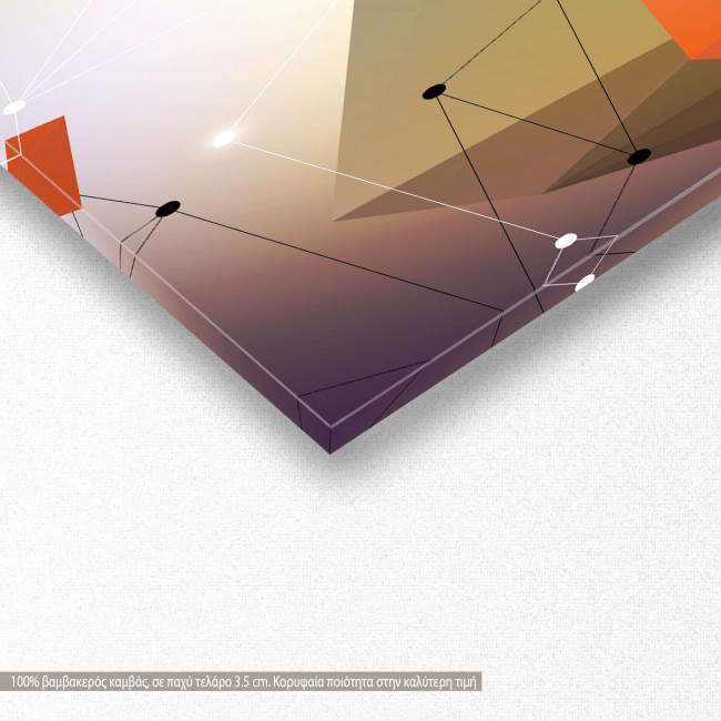 Canvas print Polygonal shapes II, panoramic, detail