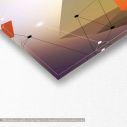 Canvas print Polygonal shapes II, panoramic, detail