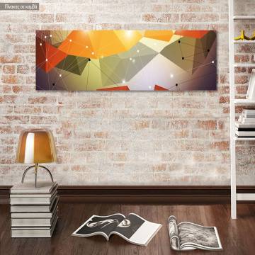 Canvas print Polygonal shapes II, panoramic