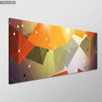 Canvas print Polygonal shapes II panoramic Framed canvas View 1 2