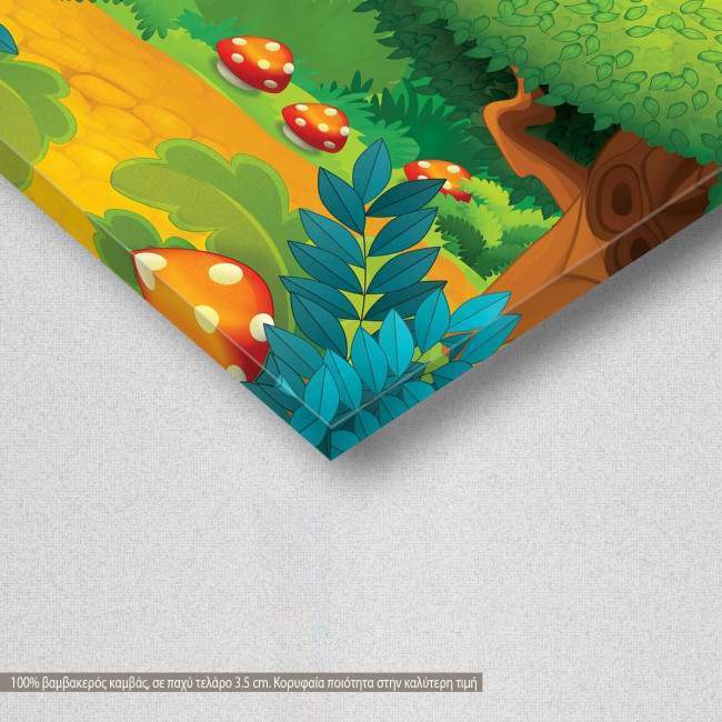 Πίνακας παιδικός σε καμβά Cute owls, λεπτομέρεια