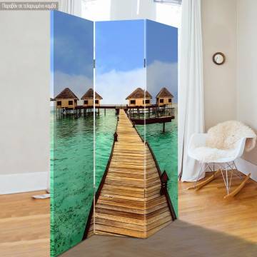 Room divider Exotic house at the beach