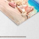 Πίνακας σε καμβά Seashells on sand beach, λεπτομέρεια