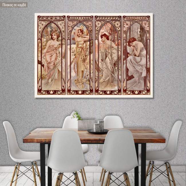 Canvas print Times of day, Mucha A.