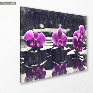 Πίνακας σε καμβά Ορχιδέες, Orchids on water impasto 2