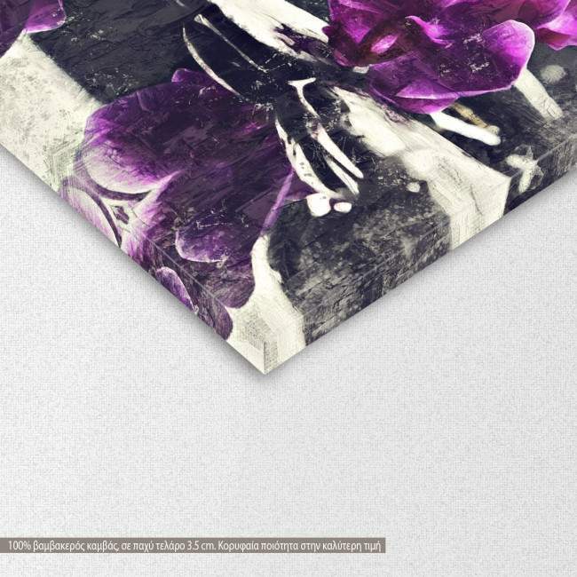 Πίνακας σε καμβά Ορχιδέες, Orchids on water impasto, λεπτομέρεια