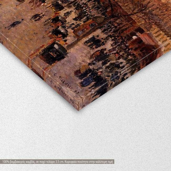 Canvas print Boulevard Montmartre - Afternoon sunlight, Pissarro C, detail