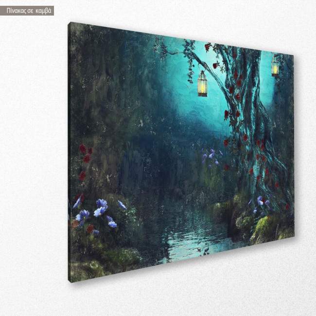 Canvas print Mystery river, side