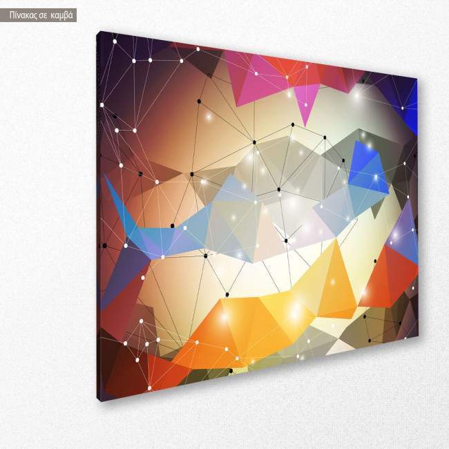 Πίνακας σε καμβά Polygonal shapes, κοντινό