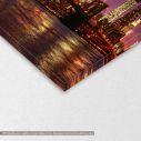 Canvas print Brooklyn bridge and Manhattan at sunset, detail
