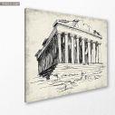 Canvas print Parthenon, impasto, side