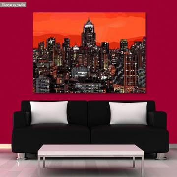 Πίνακας σε καμβά View of modern Bangkok