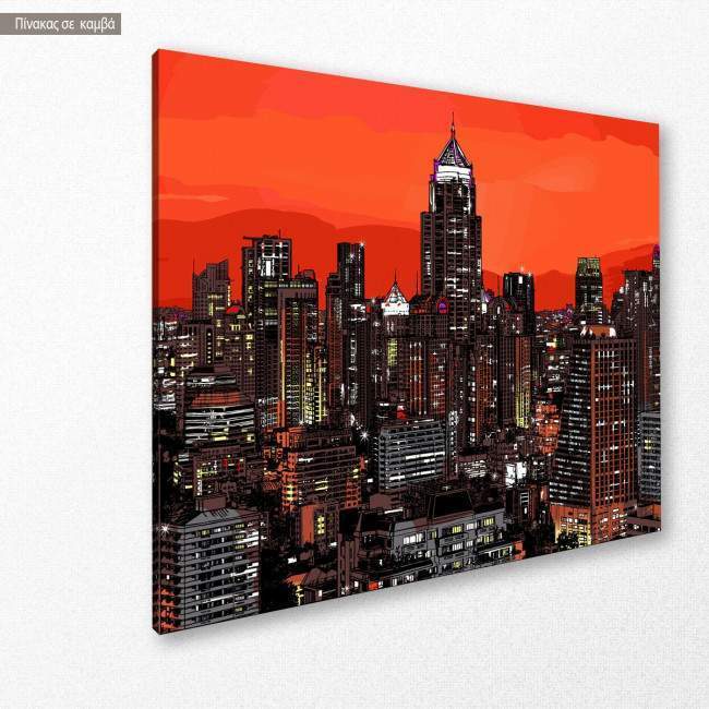 Canvas print View of modern Bangkok, side