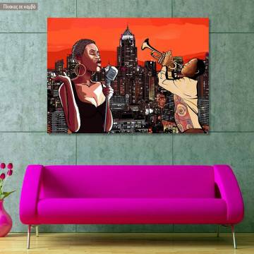 Canvas print Playing jazz in Bangkok