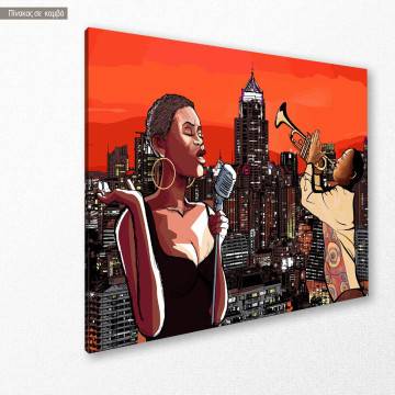 Canvas print Playing jazz in Bangkok 2