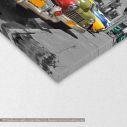 Canvas print Colorful Havana cars gray back