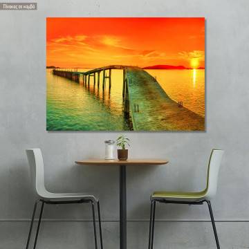 Canvas print Lagoon sunset