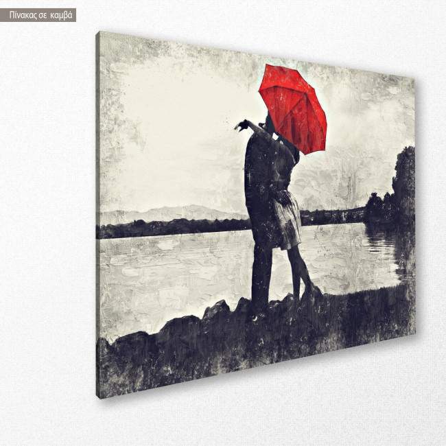 Canvas print  Romantic love, impasto, side