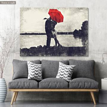 Πίνακας σε καμβά Ζευγάρι, Romantic love, impasto